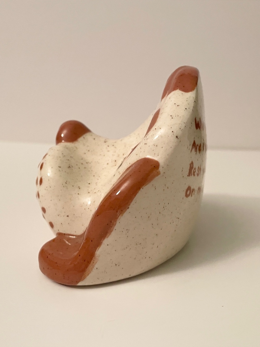 Vintage 1985 Ceramic Dog Eyeglass Holder Stand Novelty Poem - Picture 4 of 12